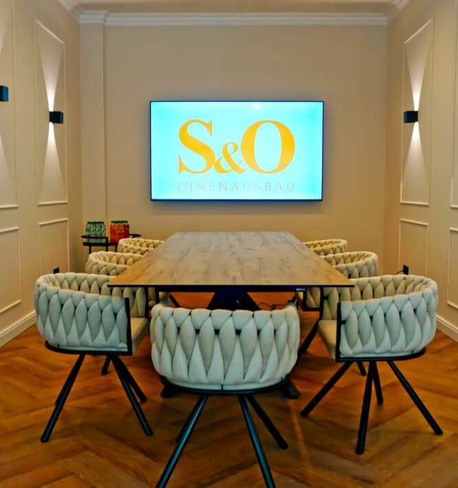 Besprechungsraum von S&O Innenausbau für Planungsgespräche